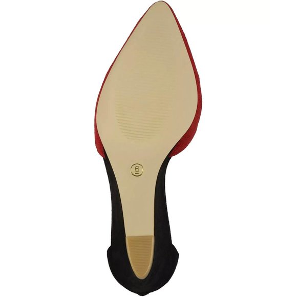 Kick Ass Red & Black Microsuede Ankle Strap Wedges NWT SZ 6.5 - Picture 6 of 16